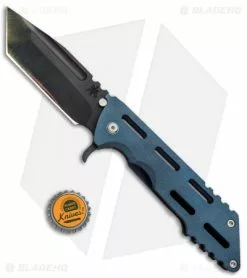 DSK Tactical Kickstand Frame Lock Knife Window Blue Ti (4.5" Tanto) -Avokelavavat Sales Store DSK Tactical Kickstand FL Window Blue Ti Tanto BHQ 89730 jr bottlecap