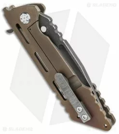DSK Tactical Kickstand Frame Lock Knife Window Bronze Ti (4.5" Tanto) -Avokelavavat Sales Store DSK Tactical Kickstand FL Window Bronze Ti Tanto BHQ 89727 jr side