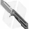 DSK Tactical Kickstand Frame Lock Knife Window Gray Ti (4.5" Tanto)