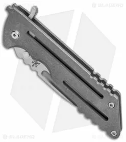 DSK Tactical Kickstand Frame Lock Knife Window Gray Ti (4.5" Tanto) -Avokelavavat Sales Store DSK Tactical Kickstand FL Window Gray Ti Tanto BHQ 89729 jr spine