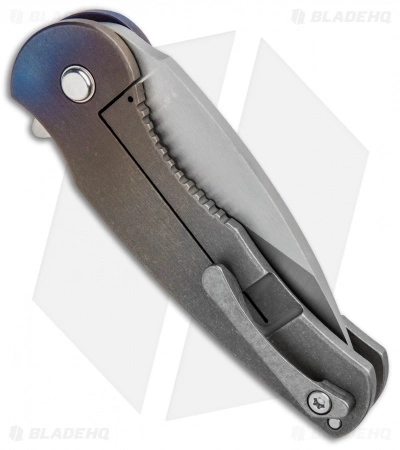 DSK Tactical Stealth Titanium Frame Lock Knife Flamed (3.5" Satin) 5 DSK Tactical Stealth Titanium Frame Lock Knife Flamed (3.5" Satin) - Image 3