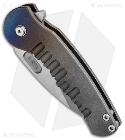 DSK Tactical Stealth Titanium Frame Lock Knife Flamed (3.5" Satin) 4 DSK Tactical Stealth Titanium Frame Lock Knife Flamed (3.5" Satin) - Image 2