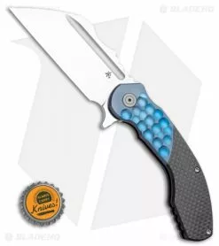 DSK Tactical VX-P Knife Blue Hammered Titanium/Carbon Fiber (4.25" Satin) -Avokelavavat Sales Store DSK Tactical VX P Knife Blue Hammered Titanium Carbon Fiber 4.25in Satin BHQ 115434 LS Bottlecap