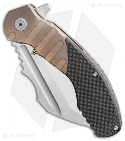 DSK Tactical VX-P Knife Bronze Groove Titanium/Carbon Fiber (4.25" Satin) 4 DSK Tactical VX-P Knife Bronze Groove Titanium/Carbon Fiber (4.25" Satin) - Image 2