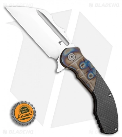 DSK Tactical VX-P Knife Flamed Grid Titanium/Carbon Fiber (4.25" Satin) 6 DSK Tactical VX-P Knife Flamed Grid Titanium/Carbon Fiber (4.25" Satin) - Image 4