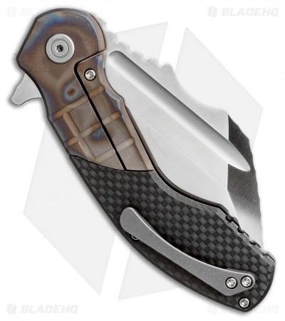 DSK Tactical VX-P Knife Flamed Grid Titanium/Carbon Fiber (4.25" Satin) 5 DSK Tactical VX-P Knife Flamed Grid Titanium/Carbon Fiber (4.25" Satin) - Image 3