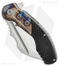 DSK Tactical VX-P Knife Flamed Grid Titanium/Carbon Fiber (4.25" Satin) 7 DSK Tactical VX-P Knife Flamed Grid Titanium/Carbon Fiber (4.25" Satin) -Avokelavavat Sales Store DSK Tactical VX P Knife Flamed Grid Titanium Carbon Fiber 4.25in Satin BHQ 115440 LS Spine