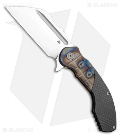 DSK Tactical VX-P Knife Flamed Grid Titanium/Carbon Fiber (4.25" Satin) 3 DSK Tactical VX-P Knife Flamed Grid Titanium/Carbon Fiber (4.25" Satin)