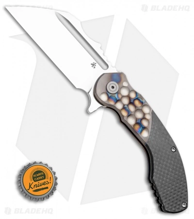 DSK Tactical VX-P Knife Flamed Hammered Titanium/Carbon Fiber (4.25" Satin) 6 DSK Tactical VX-P Knife Flamed Hammered Titanium/Carbon Fiber (4.25" Satin) - Image 4