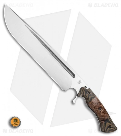 Dark Timber Knives Devil's Horn Knife Camo Mi. / Dark Ash Burl (11.8" Two-Tone) 7 Dark Timber Knives Devil's Horn Knife Camo Mi. / Dark Ash Burl (11.8" Two-Tone) - Image 5