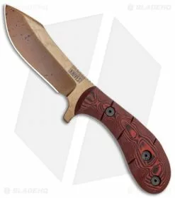 Dawson Knives Nightspark Fixed Blade Knife Red/Black G-10 (4" Arizona Copper)