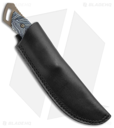 Dew Hara Custom Bush Craft Fixed Blade Knife Damascus G-10 (3.5" Bronzewashed) 5 Dew Hara Custom Bush Craft Fixed Blade Knife Damascus G-10 (3.5" Bronzewashed) - Image 3