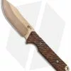 Dew Hara Custom D1 Fixed Blade Knife Pakkawood (4.1" Bronze)
