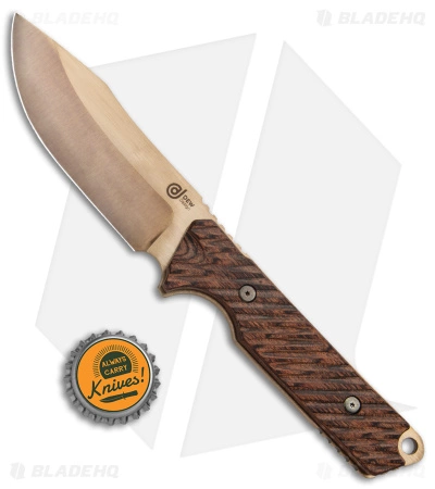 Dew Hara Custom D1 Fixed Blade Knife Pakkawood (4.1" Bronze) 6 Dew Hara Custom D1 Fixed Blade Knife Pakkawood (4.1" Bronze) - Image 4