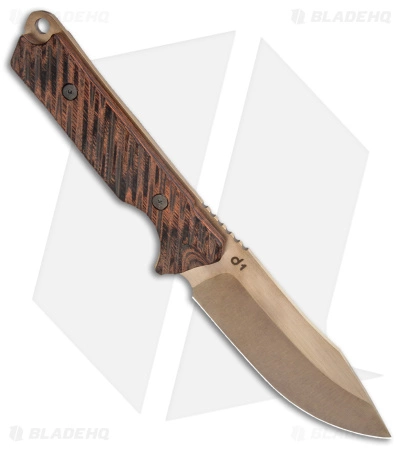 Dew Hara Custom D1 Fixed Blade Knife Pakkawood (4.1" Bronze) 4 Dew Hara Custom D1 Fixed Blade Knife Pakkawood (4.1" Bronze) - Image 2