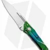 Dew Hara Custom Knives Dew Hara Custom Homura Fixed Blade Knife Blue/Green Stainless (4.5" Mirror) -Avokelavavat Sales Store Dew Hara Custom HOMURA Fixed Blade Stainless Handle BHQ 156947 jr