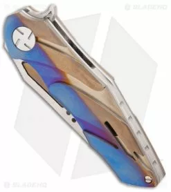 Dew Hara Custom Kisaragi Flipper Knife Gold/Blue Gradient (2.5" Mirror) Japan -Avokelavavat Sales Store Dew Hara Custom Kisaragi Flipper Knife Gold Blue Gradient Acid SW Japan BHQ 99223 kp spine