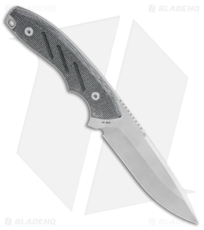 Dirty Bird Knives Chingaso Fixed Blade Knife Black Canvas Micarta (4" Satin) 4 Dirty Bird Knives Chingaso Fixed Blade Knife Black Canvas Micarta (4" Satin) - Image 2