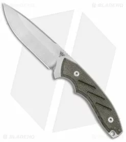 Dirty Bird Knives Chingaso Fixed Blade Knife OD Green Canvas Micarta (4" Satin)