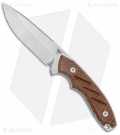 Dirty Bird Knives Chingaso Fixed Blade Knife Natural Canvas Micarta (4" Satin)