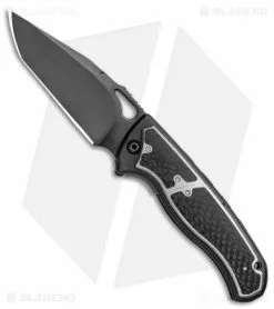 Diskin Revolution D/A Tanto Automatic Knife Ti/Weave CF (3.75" Black)