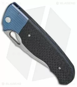 Diskin Revolution D/A Tanto Automatic Knife Blue Ti/CF (3.75" Polished) 8 Diskin Revolution D/A Tanto Automatic Knife Blue Ti/CF (3.75" Polished) -Avokelavavat Sales Store Diskin Revolution DA Tanto Blue Ti CF polished BHQ 78467 er spine