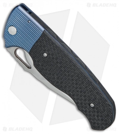 Diskin Revolution D/A Tanto Automatic Knife Blue Ti/CF (3.75" Polished) 5 Diskin Revolution D/A Tanto Automatic Knife Blue Ti/CF (3.75" Polished) - Image 3