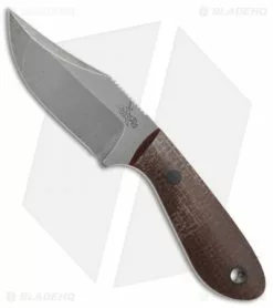 Doyle Knives Mini Bowie Fixed Blade Knife Burlap Micarta (3" Acid SW)