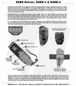 ESEE Knives ESEE-3S-TG-B Knife Black G-10 (3.88" Gray Serr) 7 ESEE Knives ESEE-3S-TG-B Knife Black G-10 (3.88" Gray Serr) -Avokelavavat Sales Store ESEE 3 4 instruction sheet 1