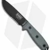 ESEE Knives ESEE-4S Fixed Blade Knife W/Clip Plate (4.5" Black Serr)