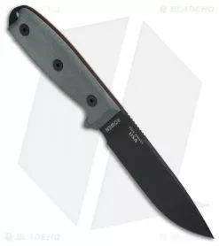 ESEE Knives ESEE-4S Fixed Blade Knife W/Clip Plate (4.5" Black Serr) 7 ESEE Knives ESEE-4S Fixed Blade Knife W/Clip Plate (4.5" Black Serr) -Avokelavavat Sales Store ESEE 4S Fixed Blade Black Serr ES4SB BHQ 46279 jr spine