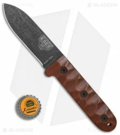 ESEE Knives ESEE Camp-Lore PR4 Fixed Blade Knife Brown Micarta (4.1" Black SW) -Avokelavavat Sales Store ESEE Camp Lore PR4 Brown micarta black sw BHQ 76184 er bottlecap
