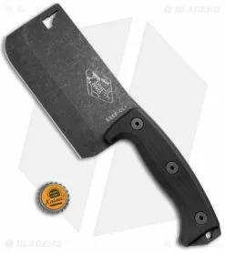 ESEE Knives Expat Cleaver Fixed Blade Knife Black G-10 (Black SW) CL-1 -Avokelavavat Sales Store ESEE Expat Cleaver Black G 10 Black SW CL 1 BHQ 52605 jr bottlecap