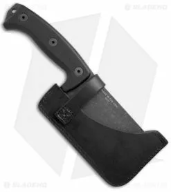 ESEE Knives Expat Cleaver Fixed Blade Knife Black G-10 (Black SW) CL-1 -Avokelavavat Sales Store ESEE Expat Cleaver Black G 10 Black SW CL 1 BHQ 52605 jr sheath