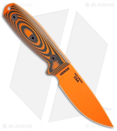 ESEE Knives ESEE-3PMOR-006 Fixed Blade Knife Orange/Black G-10 (3.9" Orange) 4 ESEE Knives ESEE-3PMOR-006 Fixed Blade Knife Orange/Black G-10 (3.9" Orange) - Image 2