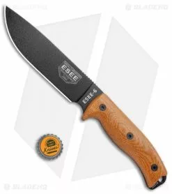 ESEE Knives ESEE-6PB-011 Fixed Blade Knife Natural 3D Micarta (6.5" Black) -Avokelavavat Sales Store ESEE Knives ESEE 6PB 011 Natural 3D Micarta Black BHQ 105819 jr bottlecap