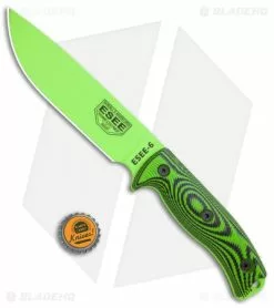 ESEE Knives ESEE-6PVG-007 Fixed Blade Knife Green/Black 3D G-10 (6.5" Green) -Avokelavavat Sales Store ESEE Knives ESEE 6PVG 007 Green Black 3D G 10 Green BHQ 105822 jr bottlecap