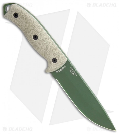 ESEE Knives ESEE-5POD-017 Fixed Blade Knife Green 3D Micarta (5.25" OD Green) 4 ESEE Knives ESEE-5POD-017 Fixed Blade Knife Green 3D Micarta (5.25" OD Green) - Image 2