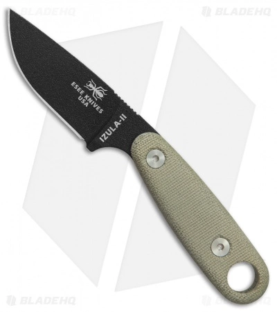 ESEE Knives Izula-II Black Survival Concealed Carry Neck Knife + Sheath 3 ESEE Knives Izula-II Black Survival Concealed Carry Neck Knife + Sheath