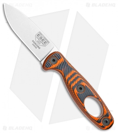 ESEE Knives Xancudo Fixed Blade Knife 3D Orange G-10 W/ Hole (3" SW S35VN) 3 ESEE Knives Xancudo Fixed Blade Knife 3D Orange G-10 W/ Hole (3" SW S35VN)