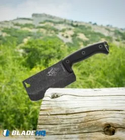 ESEE Knives Expat Cleaver Fixed Blade Knife Black G-10 (Black SW) CL-1 -Avokelavavat Sales Store ESEE expat cleaver blk g10 CL 1 BHQ 52605 dl 2