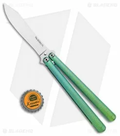 Eldon Talley Custom Talisong Flipper Balisong Knife Green (4.25" Scimitar) -Avokelavavat Sales Store Eldon Talley Custom Talisong Balisong Green Scimitar BHQ 100854 jr bottlecap