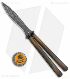 Eldon Talley Custom Talisong Flipper Balisong Knife (4.25" Kukri Damascus) -Avokelavavat Sales Store Eldon Talley Custom Talisong Filpper Balisong Damascus BHQ 131723 jr bottlecap