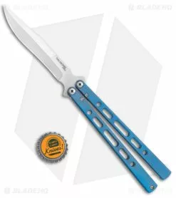 Eldon Talley Custom Talisong Pro Butterfly Knife Blasted Blue Ti (4.5" Satin) -Avokelavavat Sales Store Eldon Talley Custom Talisong Pro Butterfly Blasted Blue Ti Satin BHQ 141079 jr bottlecap
