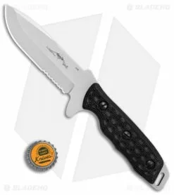 Emerson Government Mule Fixed Blade Knife Black G-10 (5" Stonewash Serr) -Avokelavavat Sales Store Emerson Government MuleBlack G10 SW Serr BHQ 81941 er bottlecap