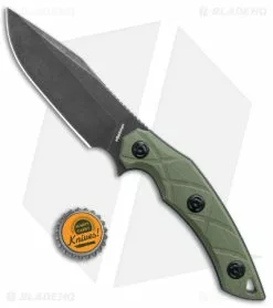 Fox Knives Defcon 5 Lycosa Fixed Blade Knife OD Green G-10 (4.25" Black SW) -Avokelavavat Sales Store Fox Knives Defcon 5 Lycosa Fixed Blade OD Green G 10 Smokewash BHQ 115448 jr bottlecap