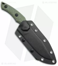 Fox Knives Defcon 5 Lycosa Fixed Blade Knife OD Green G-10 (4.25" Black SW) -Avokelavavat Sales Store Fox Knives Defcon 5 Lycosa Fixed Blade OD Green G 10 Smokewash BHQ 115448 jr sheath