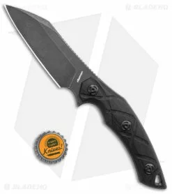 Fox Knives Defcon 5 Lycosa Sheepsfoot Fixed Blade Black G-10 (4.25" Black SW) -Avokelavavat Sales Store Fox Knives Defcon 5 Lycosa Sheepsfoot Fixed Blade Black G 10 Smokewash BHQ 115453 jr bottlecap