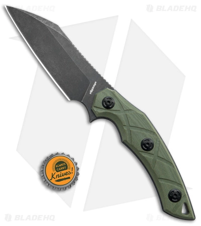 Fox Knives Defcon 5 Lycosa Sheepsfoot Fixed Blade Knife OD Green (4.25" Blk SW) 6 Fox Knives Defcon 5 Lycosa Sheepsfoot Fixed Blade Knife OD Green (4.25" Blk SW) - Image 4