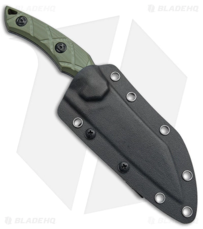 Fox Knives Defcon 5 Lycosa Sheepsfoot Fixed Blade Knife OD Green (4.25" Blk SW) 5 Fox Knives Defcon 5 Lycosa Sheepsfoot Fixed Blade Knife OD Green (4.25" Blk SW) - Image 3